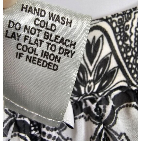 Whimsigoth Bohemian Black White Mosaic Pattern Summer Spring Hippy Dress CacheXS - Picture 14 of 14